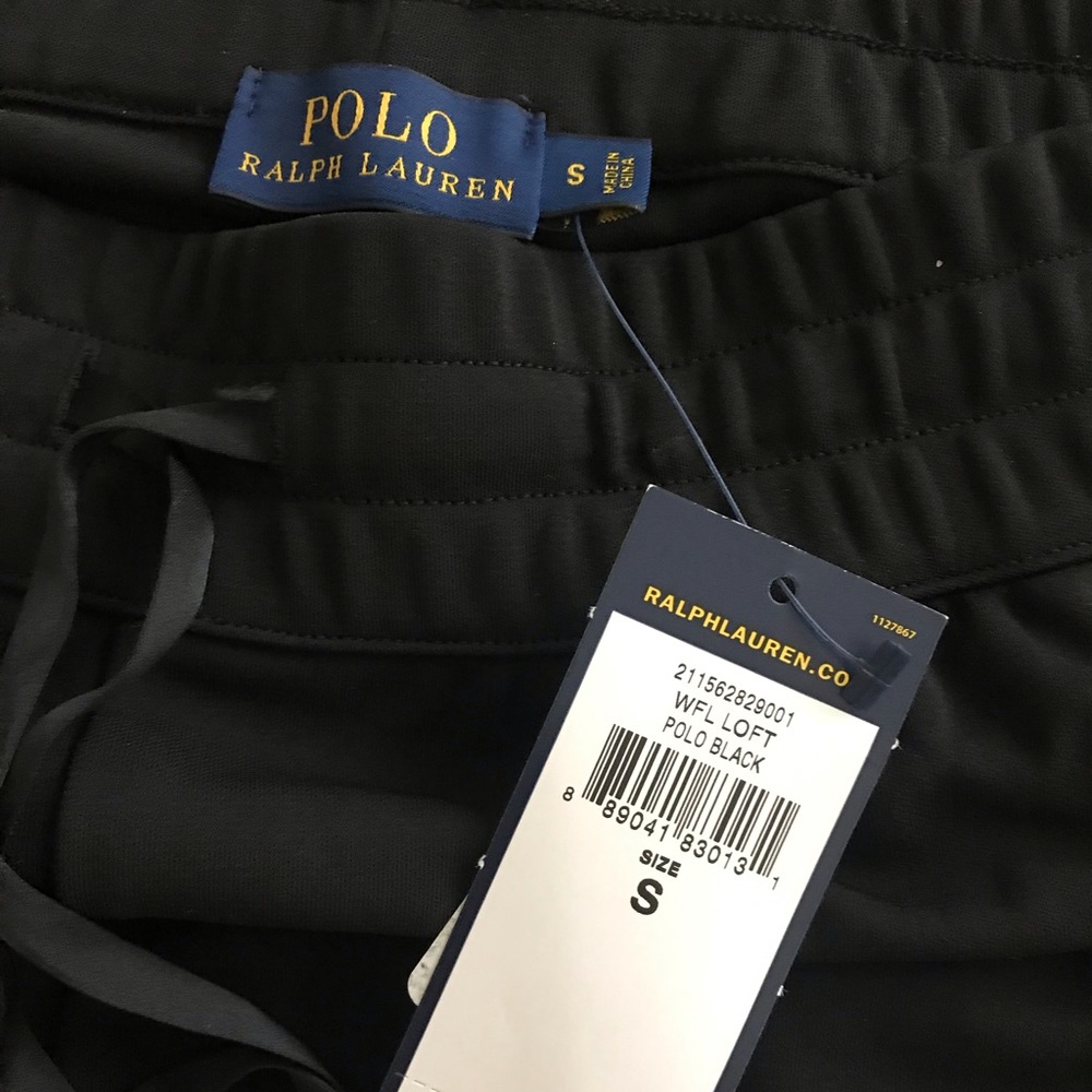 Black Polo stretchy waist pants